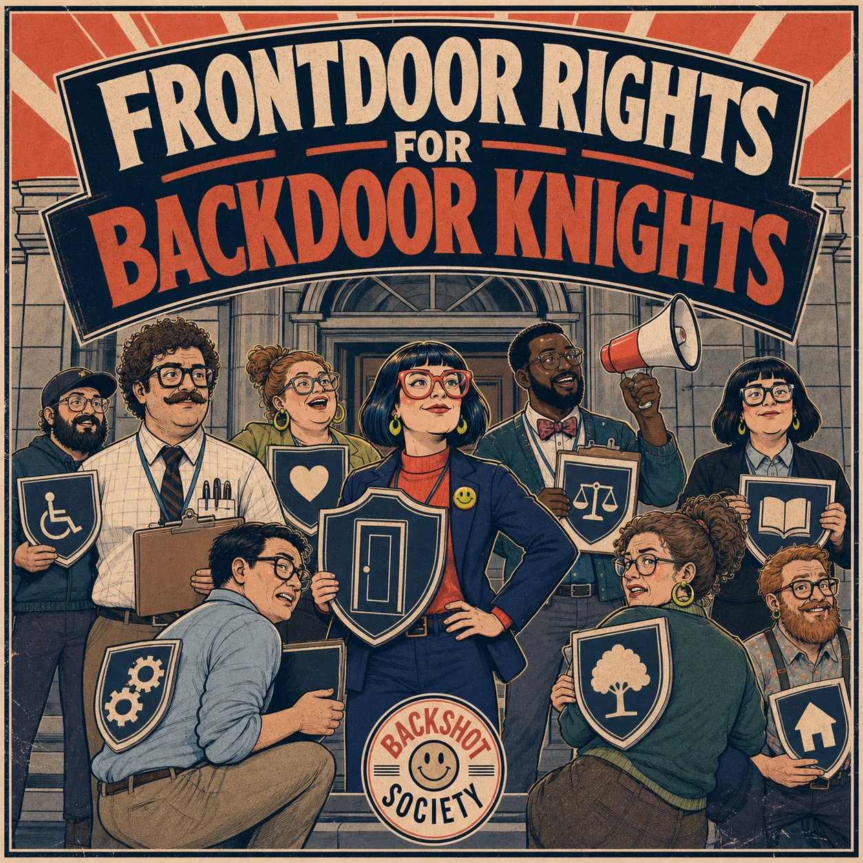 Backshot Society campaign poster about frontdoor rights